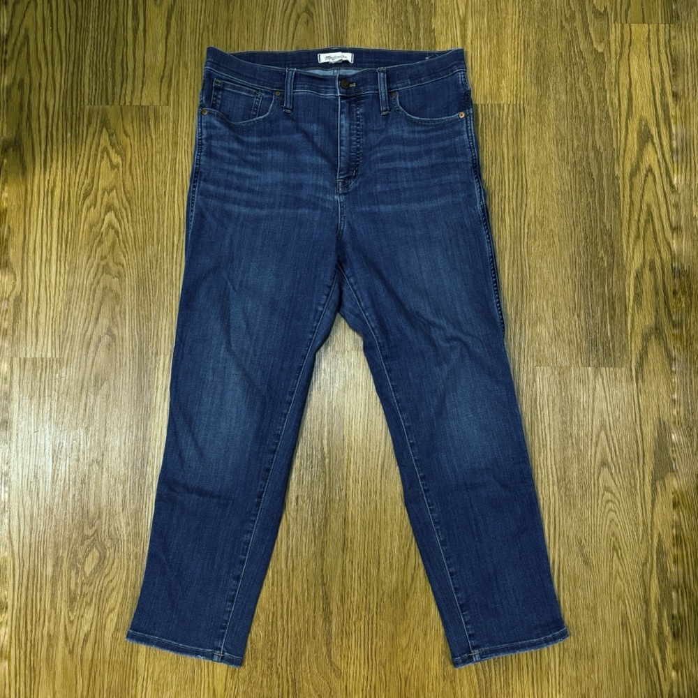 Madewell Stovepipe High Rise Jeans in Medium Wash